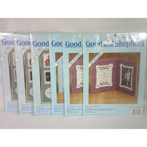 6x DMC Good Shepherd Counted Cross Stitch Photo Album Collection Kids School